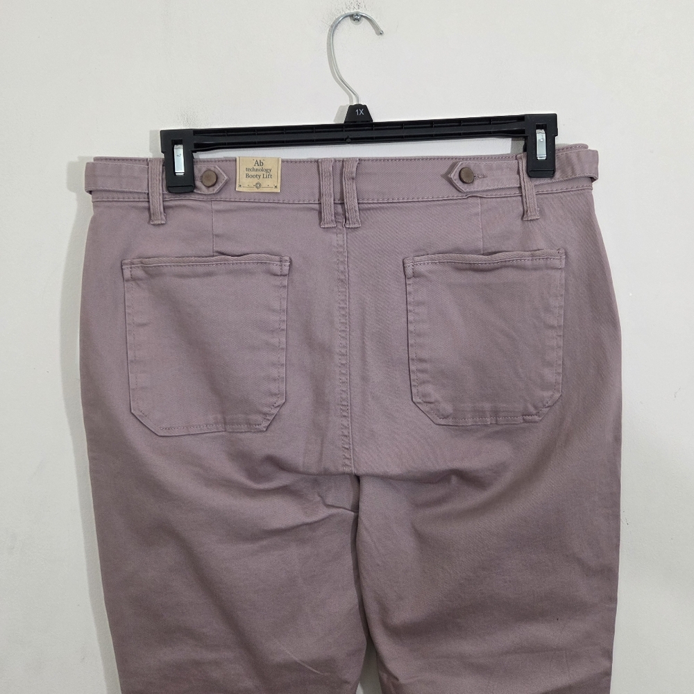 NWT Democracy "Ab" Technology Ankle Skimmer Trouser Mauve Pink Size 14 High Rise - Picture 7 of 11